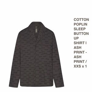 Cotton Poplin Sleep Button Up Shirt